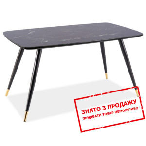 Стіл обідній Signal Cyryl I 140x80 Чорний ефект ка...